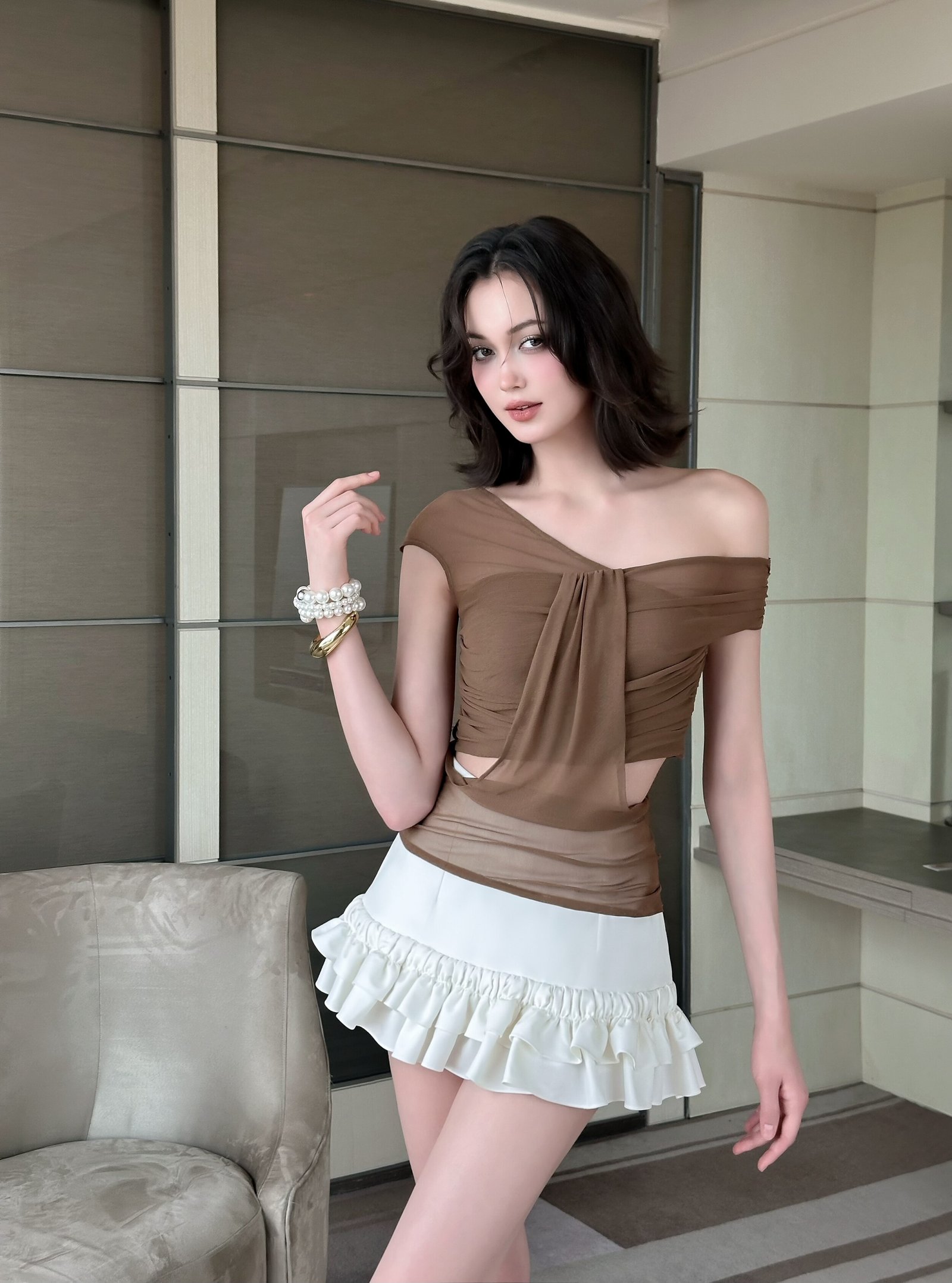 Murmur Mesh Top